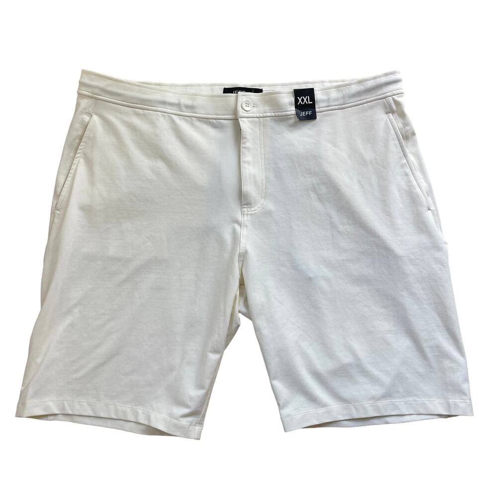 JEFF Men’s Casual Cotton Shorts Cream Size XXL NWT